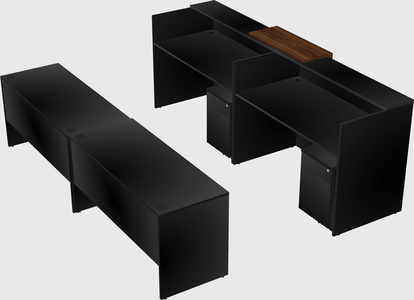 Shared u-shaped reception desks