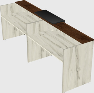 Shared u-shaped reception desks