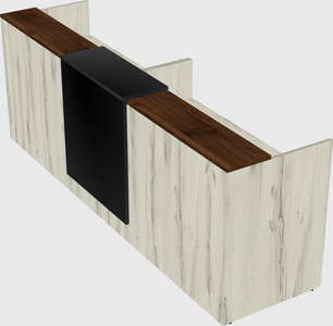 Shared u-shaped reception desks