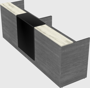 Shared u-shaped reception desks