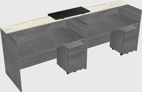 Shared u-shaped reception desks