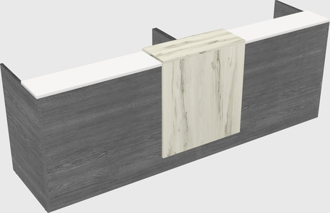 Shared u-shaped reception desks