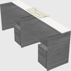 Shared u-shaped reception desks