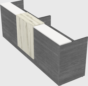 Shared u-shaped reception desks