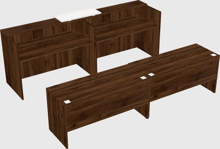 Shared u-shaped reception desks