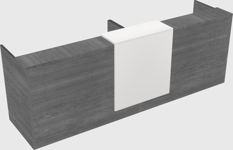 Shared u-shaped reception desks
