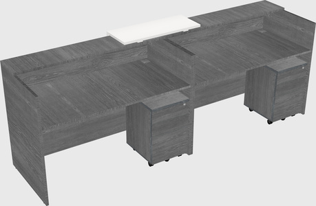Shared u-shaped reception desks