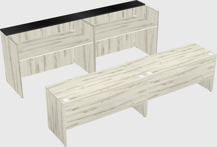 Shared u-shaped reception desks