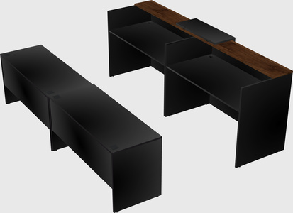 Shared u-shaped reception desks
