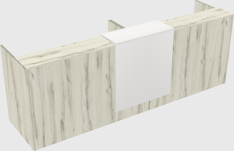 Shared u-shaped reception desks