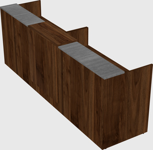 Shared u-shaped reception desks