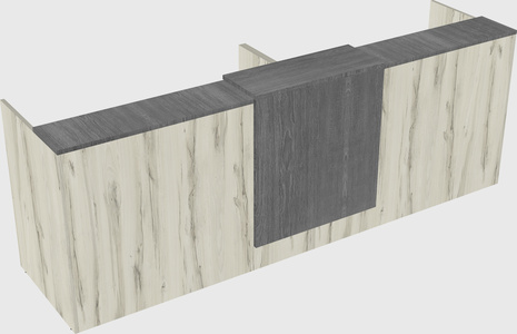 Shared u-shaped reception desks