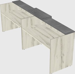 Shared u-shaped reception desks