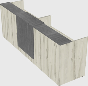 Shared u-shaped reception desks