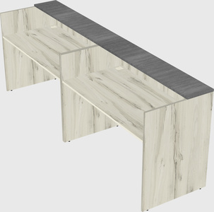 Shared u-shaped reception desks