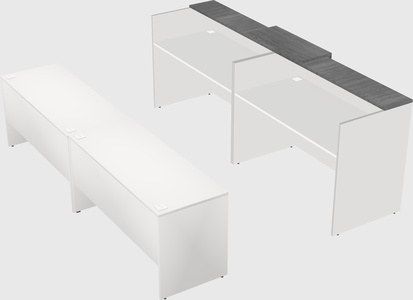 Shared u-shaped reception desks