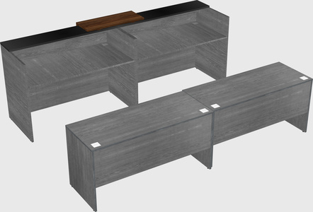 Shared u-shaped reception desks