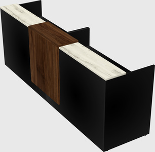 Shared u-shaped reception desks