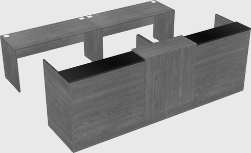 Shared u-shaped reception desks