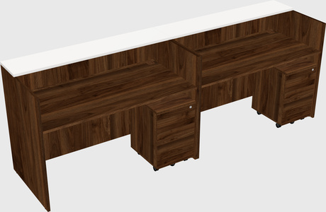 Shared u-shaped reception desks