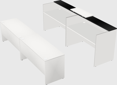 Shared u-shaped reception desks