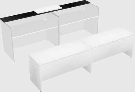 Shared u-shaped reception desks