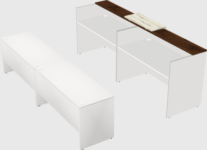 Shared u-shaped reception desks