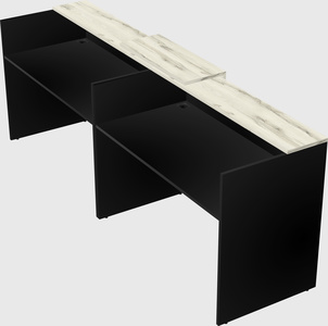 Shared u-shaped reception desks