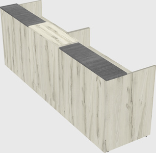 Shared u-shaped reception desks