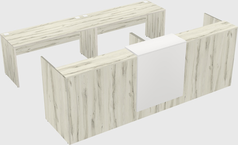 Shared u-shaped reception desks