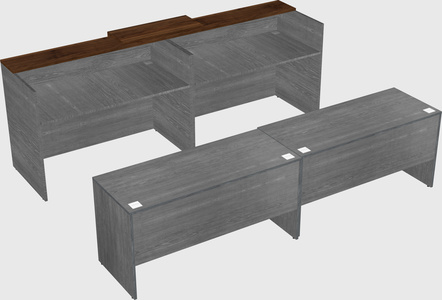 Shared u-shaped reception desks