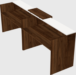 Shared u-shaped reception desks