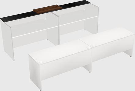 Shared u-shaped reception desks