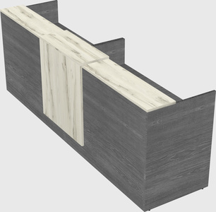 Shared u-shaped reception desks