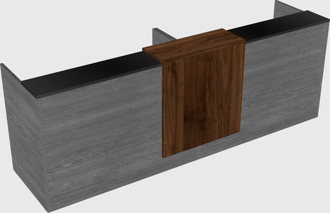 Shared u-shaped reception desks