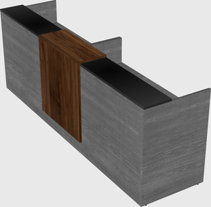 Shared u-shaped reception desks
