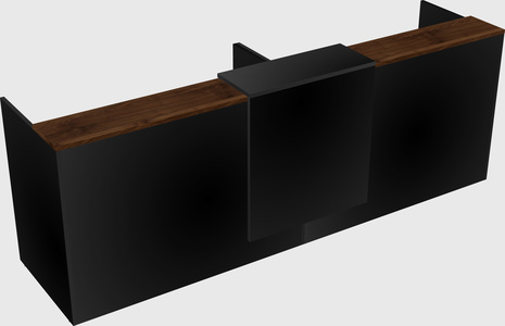 Shared u-shaped reception desks