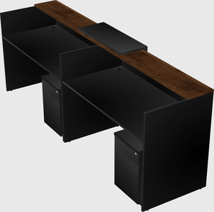Shared u-shaped reception desks
