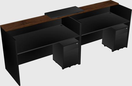 Shared u-shaped reception desks
