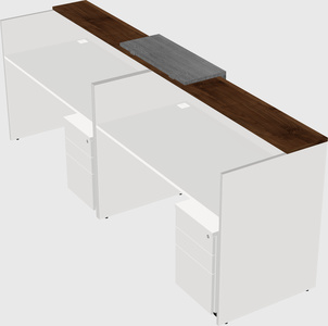 Shared u-shaped reception desks