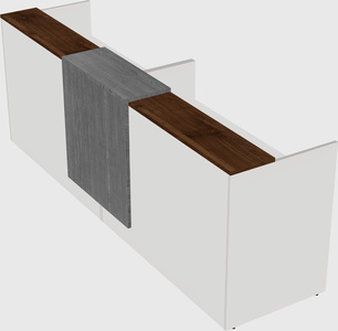 Shared u-shaped reception desks