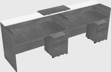 Shared u-shaped reception desks