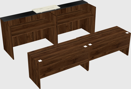 Shared u-shaped reception desks