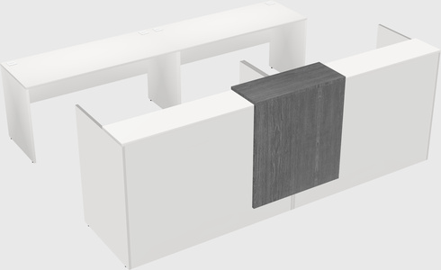 Shared u-shaped reception desks