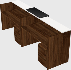Shared u-shaped reception desks