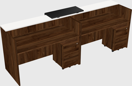 Shared u-shaped reception desks