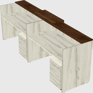 Shared u-shaped reception desks
