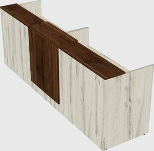 Shared u-shaped reception desks