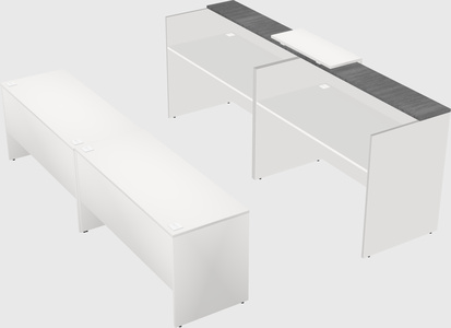 Shared u-shaped reception desks