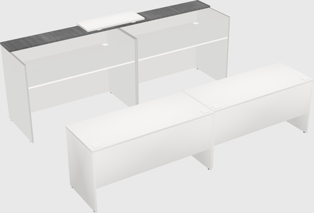 Shared u-shaped reception desks